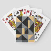 Jeu de Cartes/Poker Géométrique -  Noir et Or トランプ (裏面)