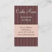 Jeune femme élégante et chat noir 名刺 (裏面)