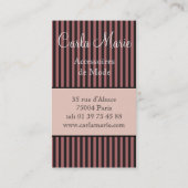 Jeune femme élégante et chat noir 名刺 (裏面)