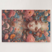 Jeune femme en fleurs ジグソーパズル (横)