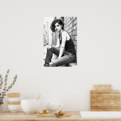 Jeune femme grunge dans les brumes ポスター (キッチン)