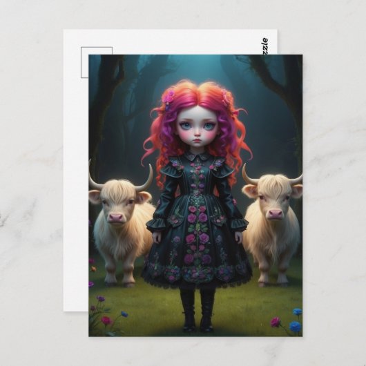 Jeune fille écossaise  ポストカード (正面/裏面)