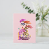Jeune fille et son arbre japonnais géant. ポストカード (スタンド正面)