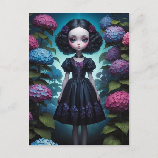 Jeune fille - Hortensia ポストカード (正面)