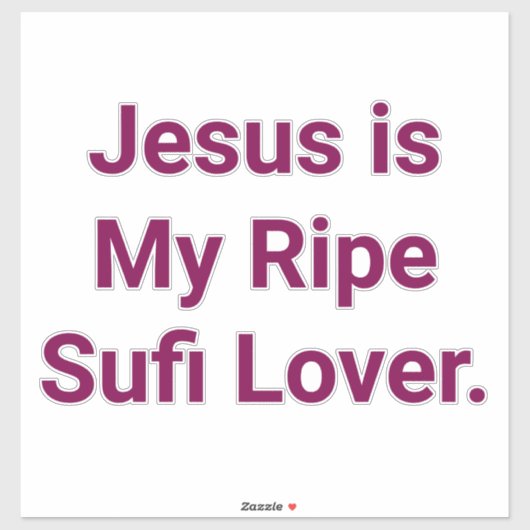 Jeuss is My Ripe Sufi Lover. Hankamer Artjunkhaus シール (シート)