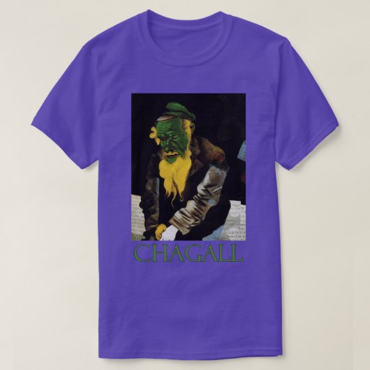 Jew in Green 1914 by Marc Chagall Tシャツ (デザイン正面)