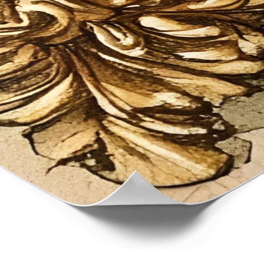 jewel adorned with a large blue gemstone ポスター (角)