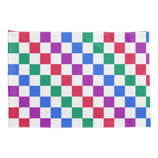 Jewel candy diagonal checker pattern 枕カバー (裏面-右)