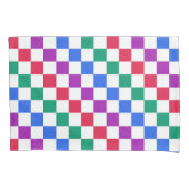 Jewel candy diagonal checker pattern 枕カバー (正面左)