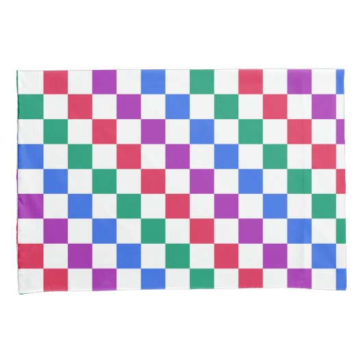 Jewel candy diagonal checker pattern 枕カバー (正面右)