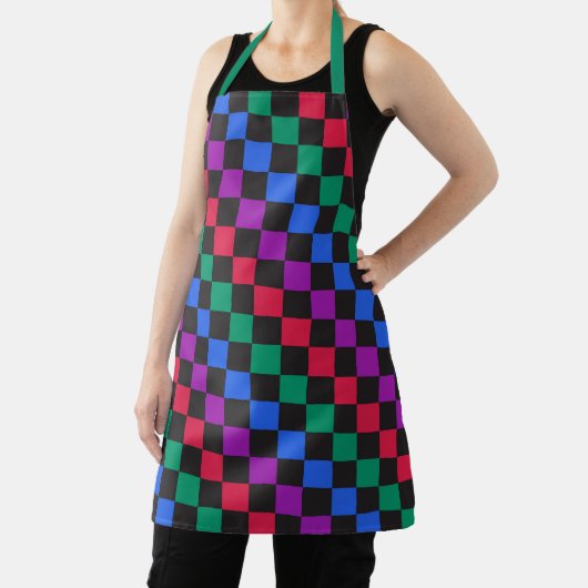 Jewel candy diagonal checkerboard pattern エプロン (インサイチュ)