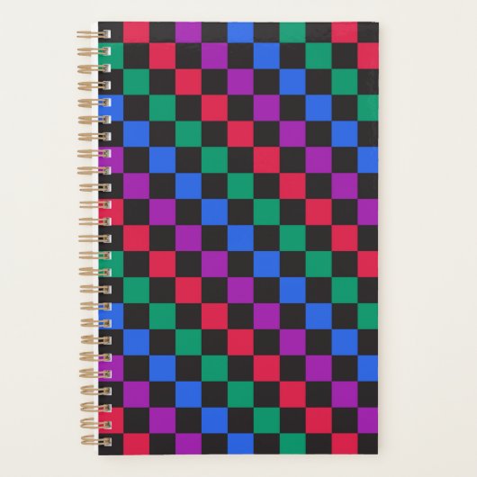 Jewel candy diagonal checkerboard pattern プランナー手帳 (正面)
