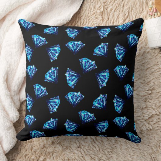 Jewel Design Throw Pillow クッション (ブランケット)