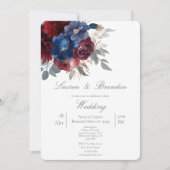 Jewel floral Wedding invitation 招待状 (正面)