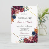 Jewel theme Spanish Wedding Invitation 招待状 (スタンド正面)