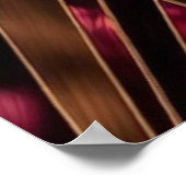 Jewel Tone Art Deco Multicolor Geometric Sunburst ポスター (角)