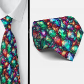 Jewel Tone Gemstone Pattern ネクタイ