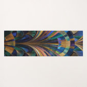 Jewel Tone Peacock Blue Purple Gold Art Deco ヨガマット (裏面(横))