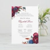 Jewel tone Quinceañera 招待状 (スタンド正面)