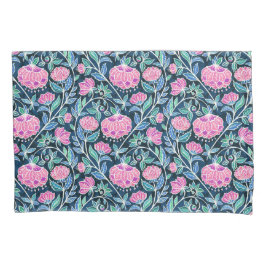 Jewel Toned Boho Chalk Chintz Floral Pattern 枕カバー