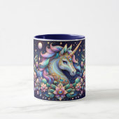 Jewel Toned Unicorn Floral Fantasy マグカップ (中央)