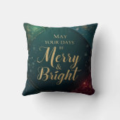 Jewel-Toned Winter Elegance Throw Pillow | Luxury  クッション (裏面)