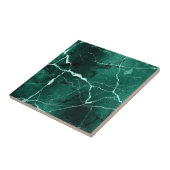 Jewel Tones Marble Abstract Emerald Green ID1288 タイル (側面)