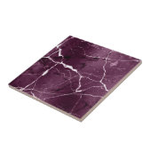 Jewel Tones Marble Abstract Plum Purple ID1288 タイル (側面)