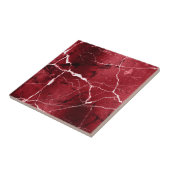 Jewel Tones Marble Abstract Ruby Red D1288 タイル (側面)