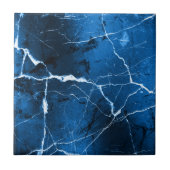 Jewel Tones Marble Abstract Sapphire Blue D1288 タイル (正面)