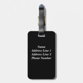 Jeweledカラーのブラックとタン(犬)ドーベルマン・ピンシェル ラゲッジタグ (裏面縦)