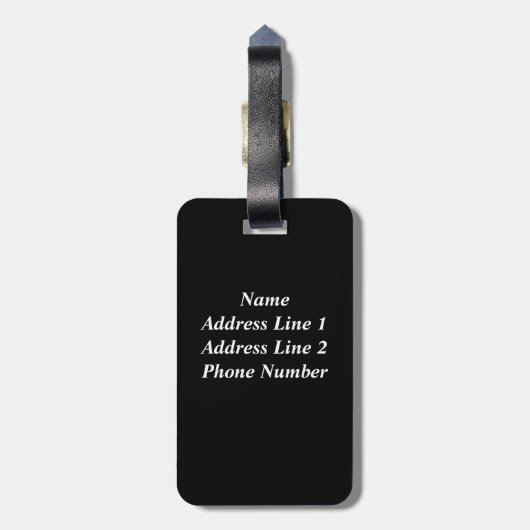 Jeweledカラーのブラックとタン(犬)ドーベルマン・ピンシェル ラゲッジタグ (裏面縦)