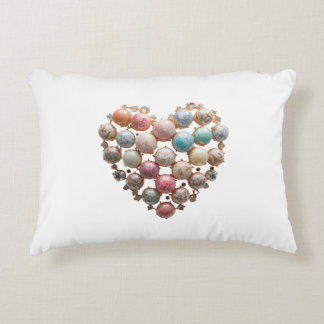 Jeweled Floral Heart Throw Pillow — Romantic Maxim アクセントクッション