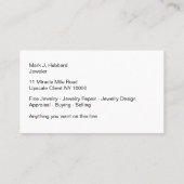 Jeweler名刺テンプレート新規 名刺 (裏面)