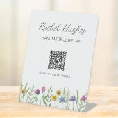 Jeweler Floral Display QR Code 台座サイン