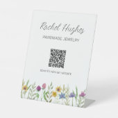 Jeweler Floral Display QR Code 台座サイン (正面)