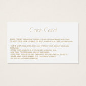 Jewelry Care Card Instructions with logo  White (正面)