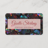 Jewelry Designer Opal Gemstone QR Code 名刺 (正面)