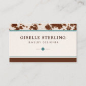 Jewelry Designer Rustic Cowhide Western 名刺 (正面)