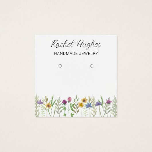 Jewelry Earrings Floral Display Card (正面)