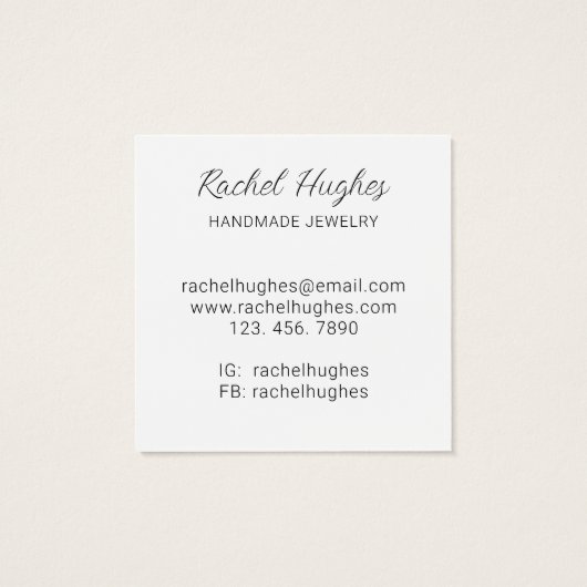 Jewelry Earrings Floral Display Card (裏面)