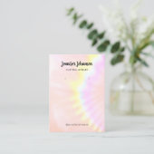 Jewelry Holder Earrings Pink Rainbow Holographic 名刺 (スタンド正面)