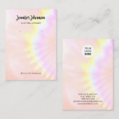 Jewelry Holder Earrings Pink Rainbow Holographic 名刺 (正面/裏面)