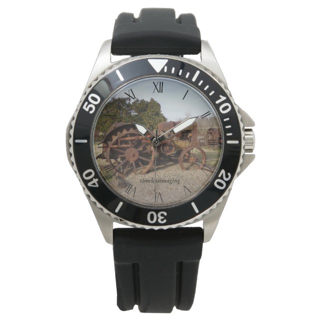 Jewelry, Men's Watches, Style rubber watchband.  腕時計 (正面)