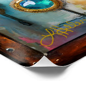 Jewels And Stained Glass Heart Steampunk Series ポスター (コーナー)