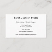 Jeweltone Color Blocksグラフィックアーティスト 名刺 (裏面)