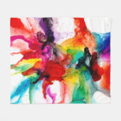 Jeweltone Prism – 水彩 フリースブランケット (正面(横))