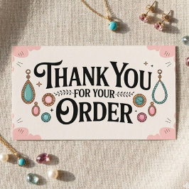 Jewerly Small Business Thank You Business Card 名刺