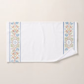 Jewish Al Netilat Yadayim Floral Bird Handwashing ハンドタオル (ハンドタオル)