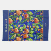 Jewish Al Netilat Yadayim Pomegranate Handwashing キッチンタオル (横)
